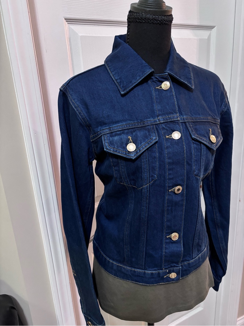 Michael Kors Women’s Vintage Dark Blue Denim Jacket - Y2K - Picture 2 of 12